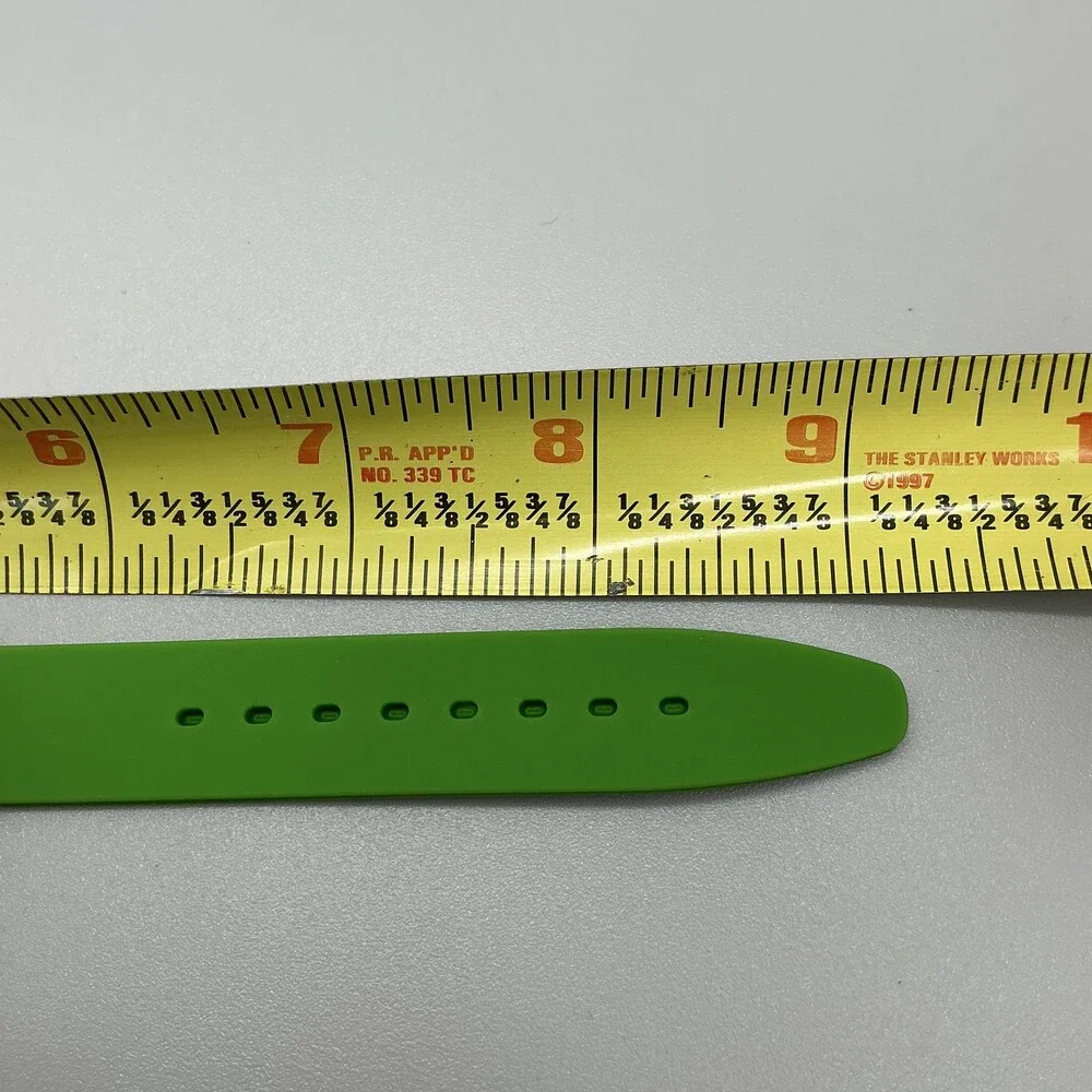 Swatch Color the Sky Mens Watch 34mm Rainbow Dial Green Strap New Battery